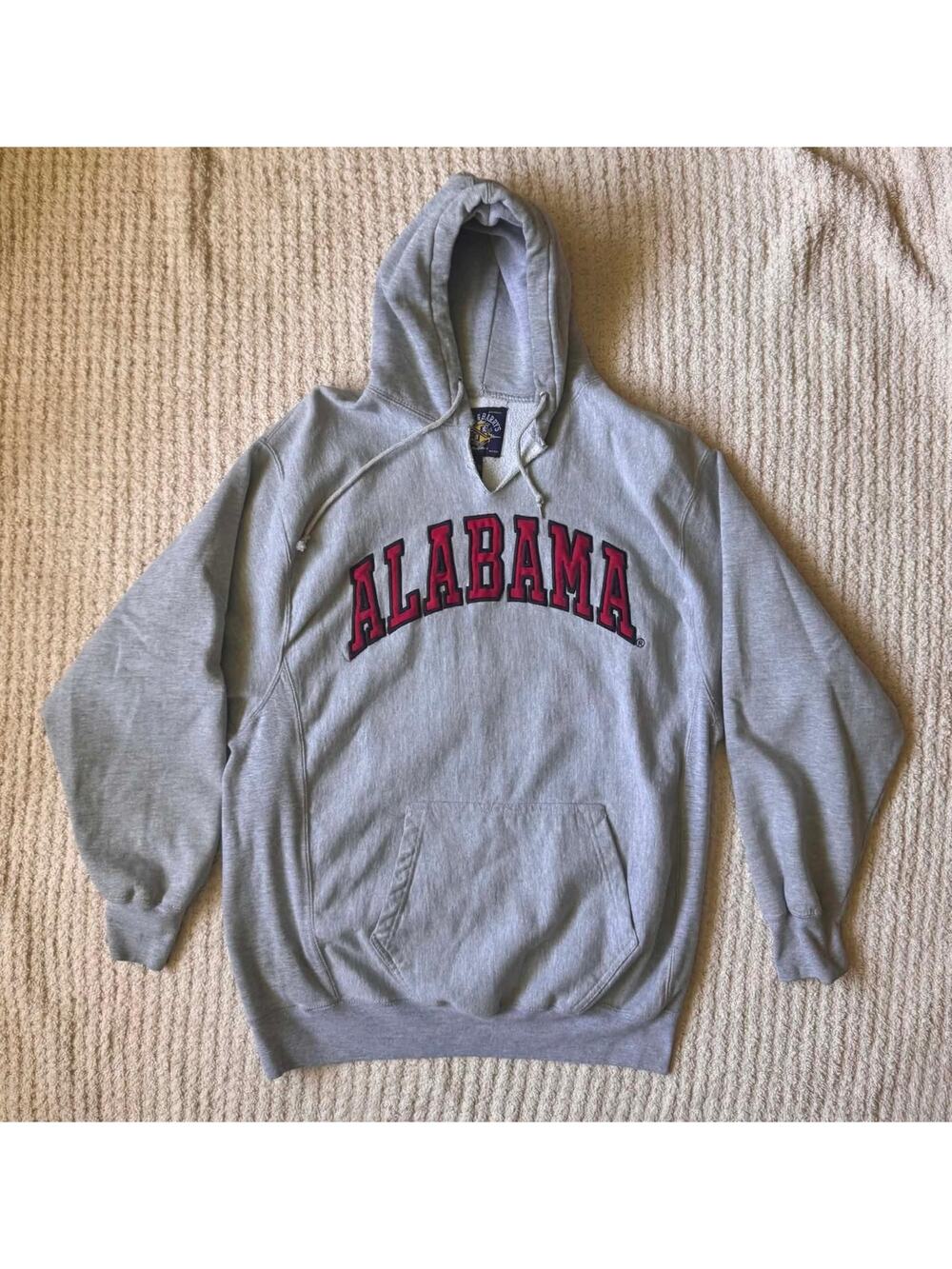 Steve & Barry's Alabama Crimson Tide Hoodie Gray Pullover Sweatshirt Men's XL Y2